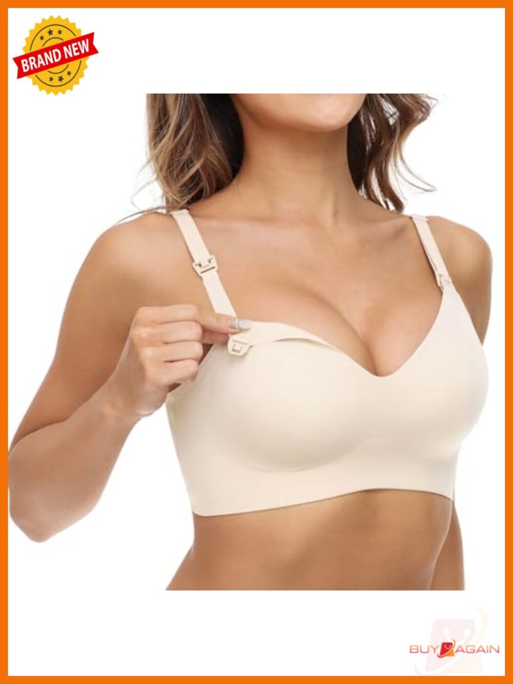 Seamless Ultra Comfort Maternity Sleep Bralette with Nursing Clasps